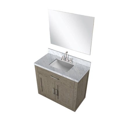 Abbey 36 in W x 22 in D Grey Oak Single Bath Vanity