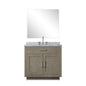 Abbey 36 in W x 22 in D Grey Oak Single Bath Vanity