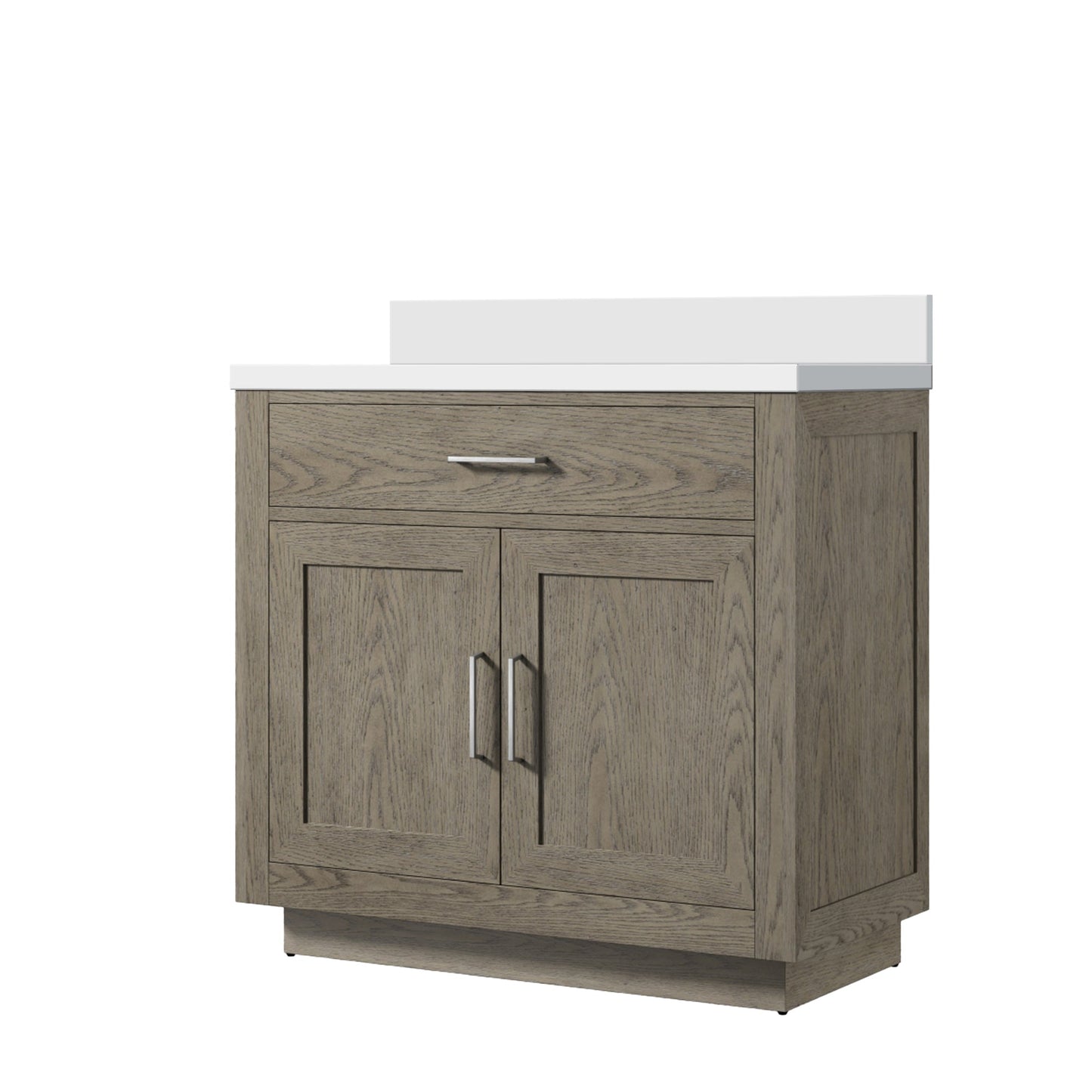 Abbey 36 in W x 22 in D Grey Oak Single Bath Vanity