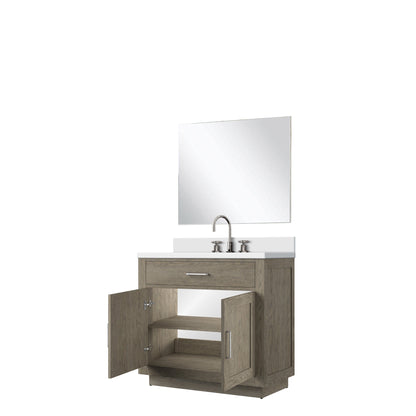 Abbey 36 in W x 22 in D Grey Oak Single Bath Vanity