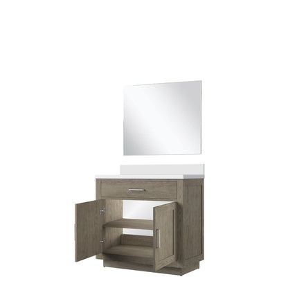 Abbey 36 in W x 22 in D Grey Oak Single Bath Vanity