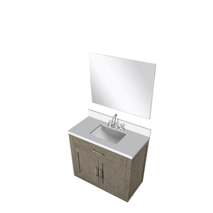 Abbey 36 in W x 22 in D Grey Oak Single Bath Vanity