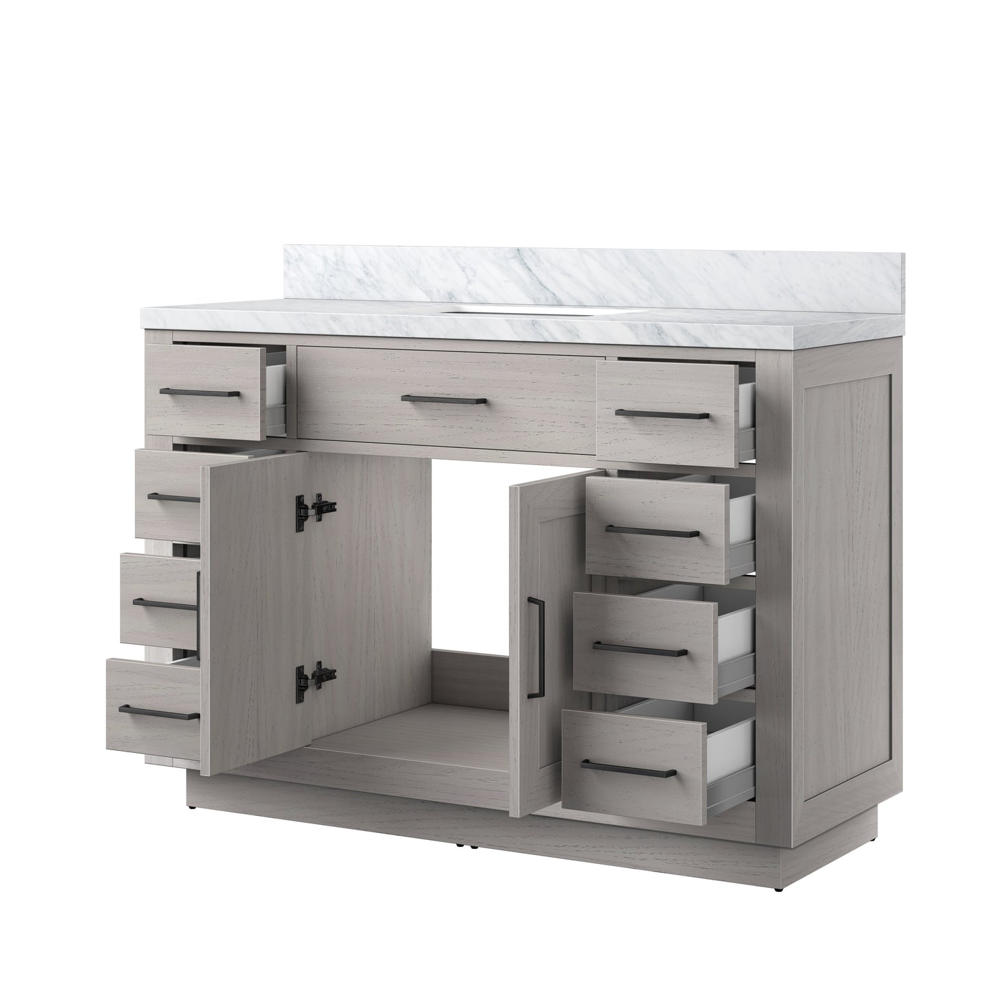 Abbey 48 in W x 22 in D White Oak Single Bath Vanity