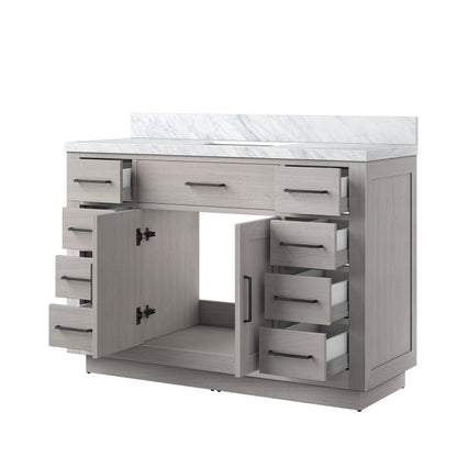 Abbey 48 in W x 22 in D White Oak Single Bath Vanity