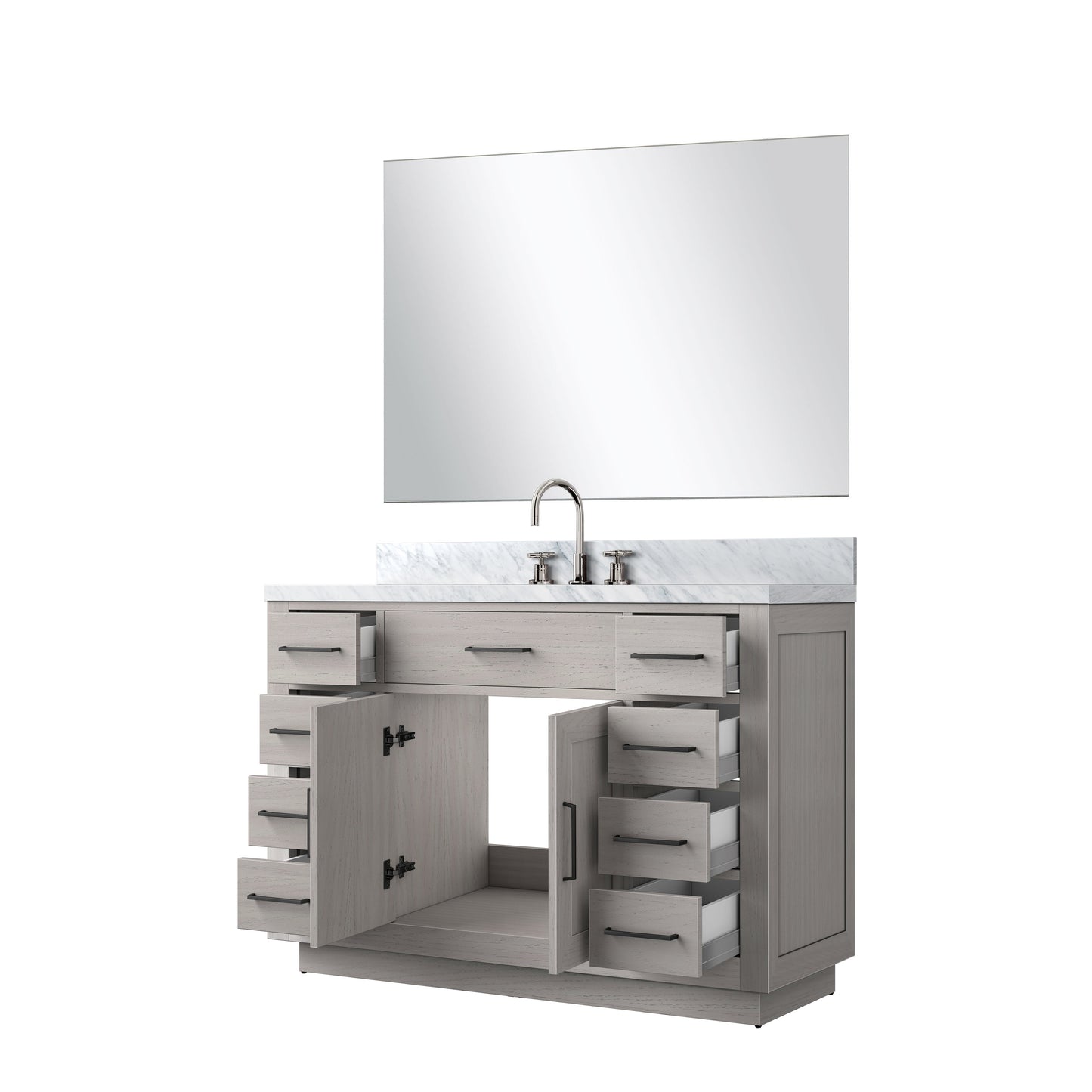 Abbey 48 in W x 22 in D White Oak Single Bath Vanity