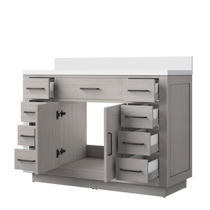 Abbey 48 in W x 22 in D White Oak Single Bath Vanity