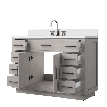 Abbey 48 in W x 22 in D White Oak Single Bath Vanity