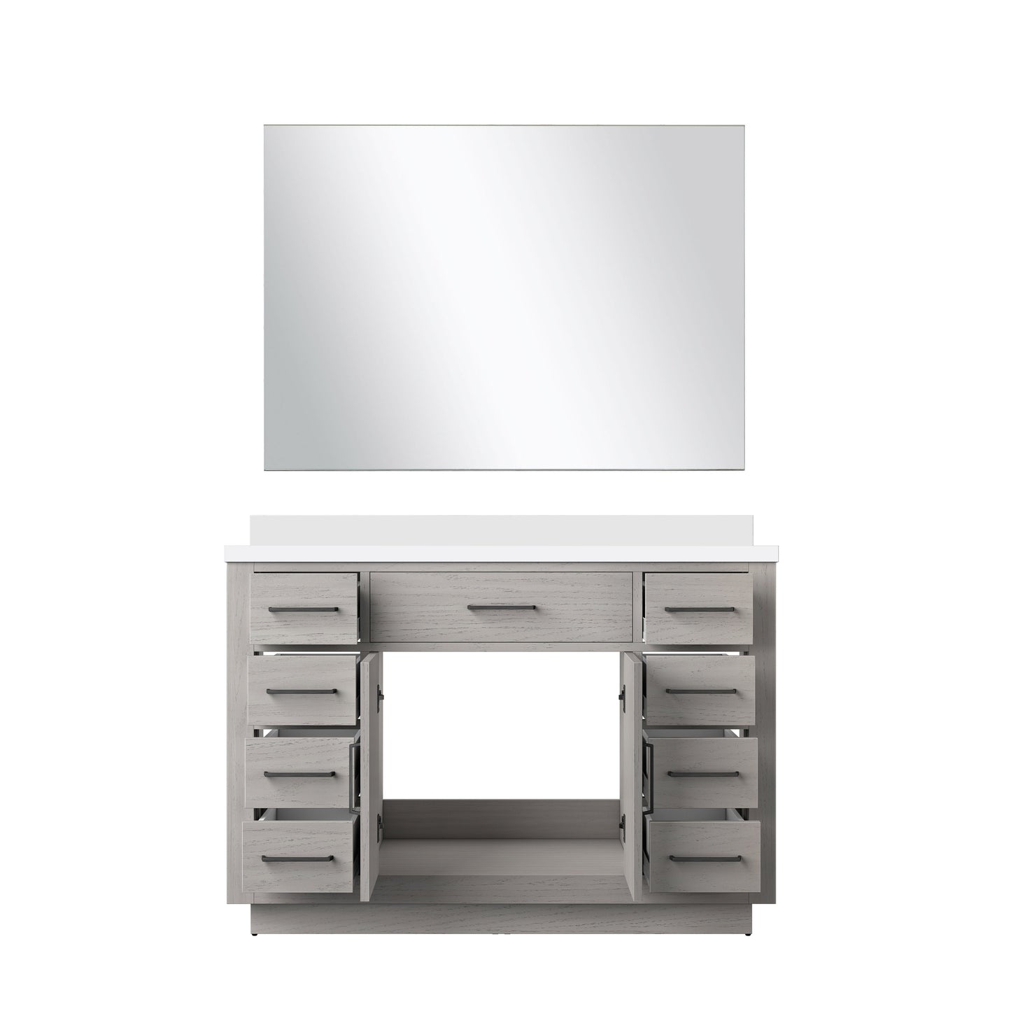 Abbey 48 in W x 22 in D White Oak Single Bath Vanity