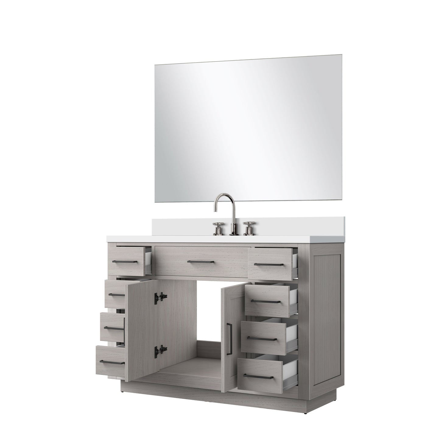 Abbey 48 in W x 22 in D White Oak Single Bath Vanity