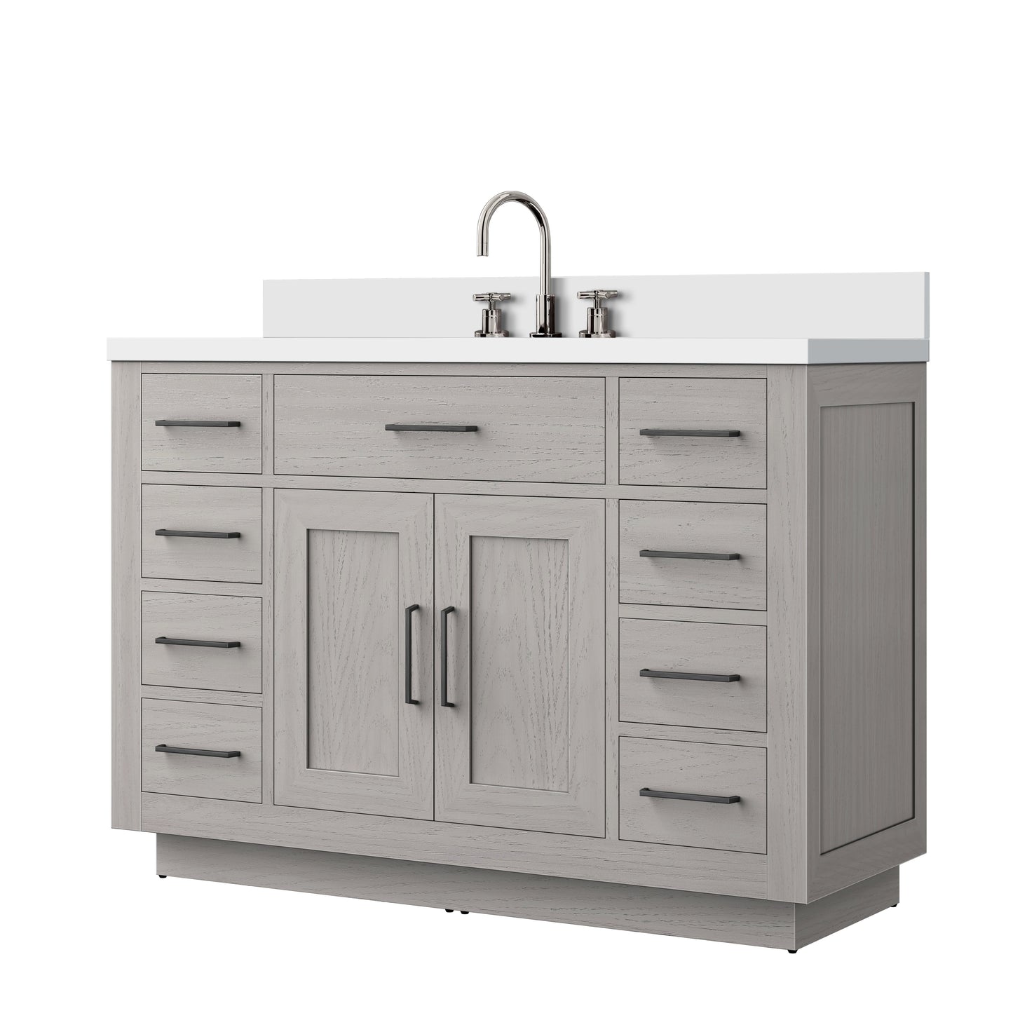 Abbey 48 in W x 22 in D White Oak Single Bath Vanity