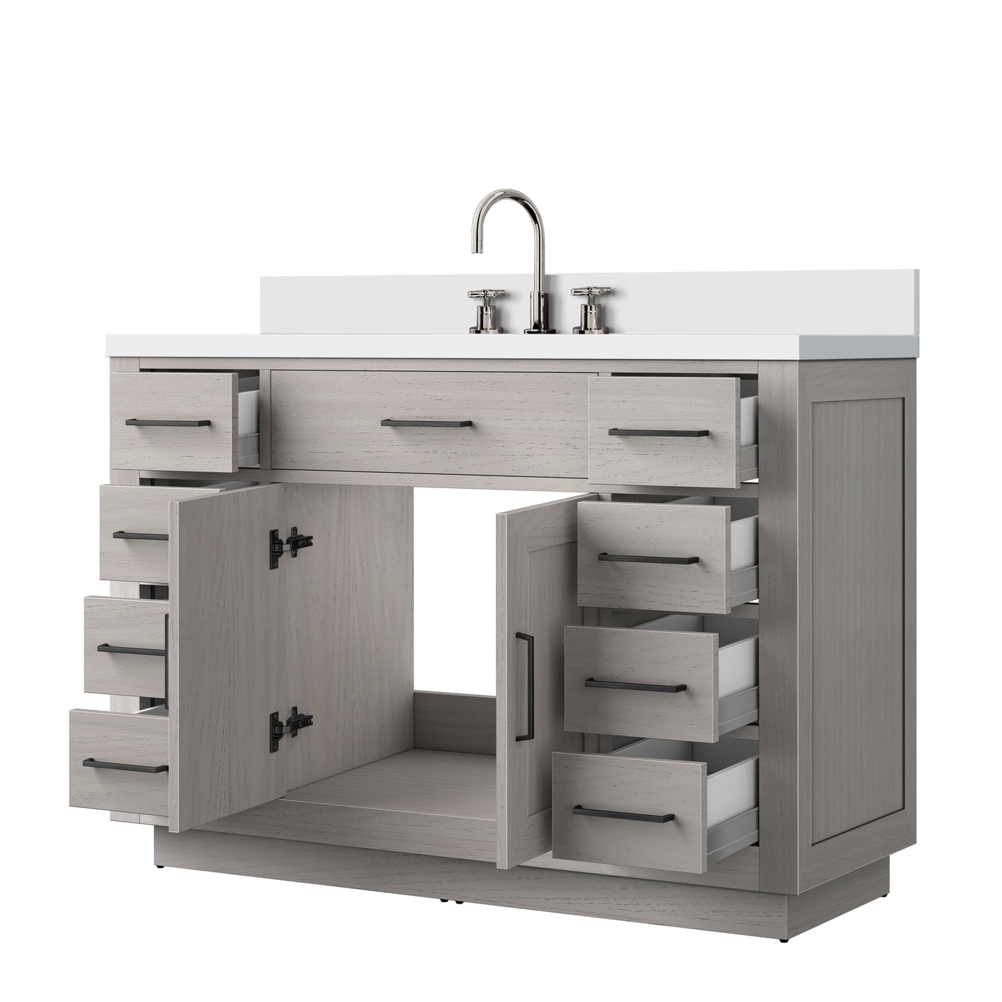 Abbey 48 in W x 22 in D White Oak Single Bath Vanity
