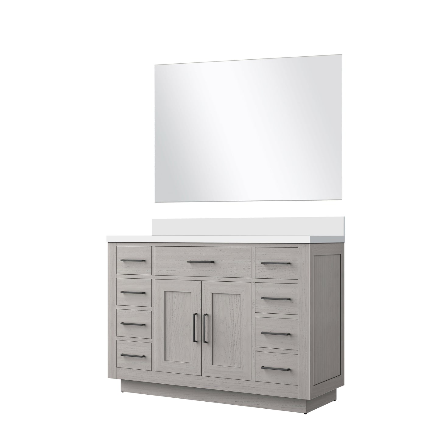 Abbey 48 in W x 22 in D White Oak Single Bath Vanity