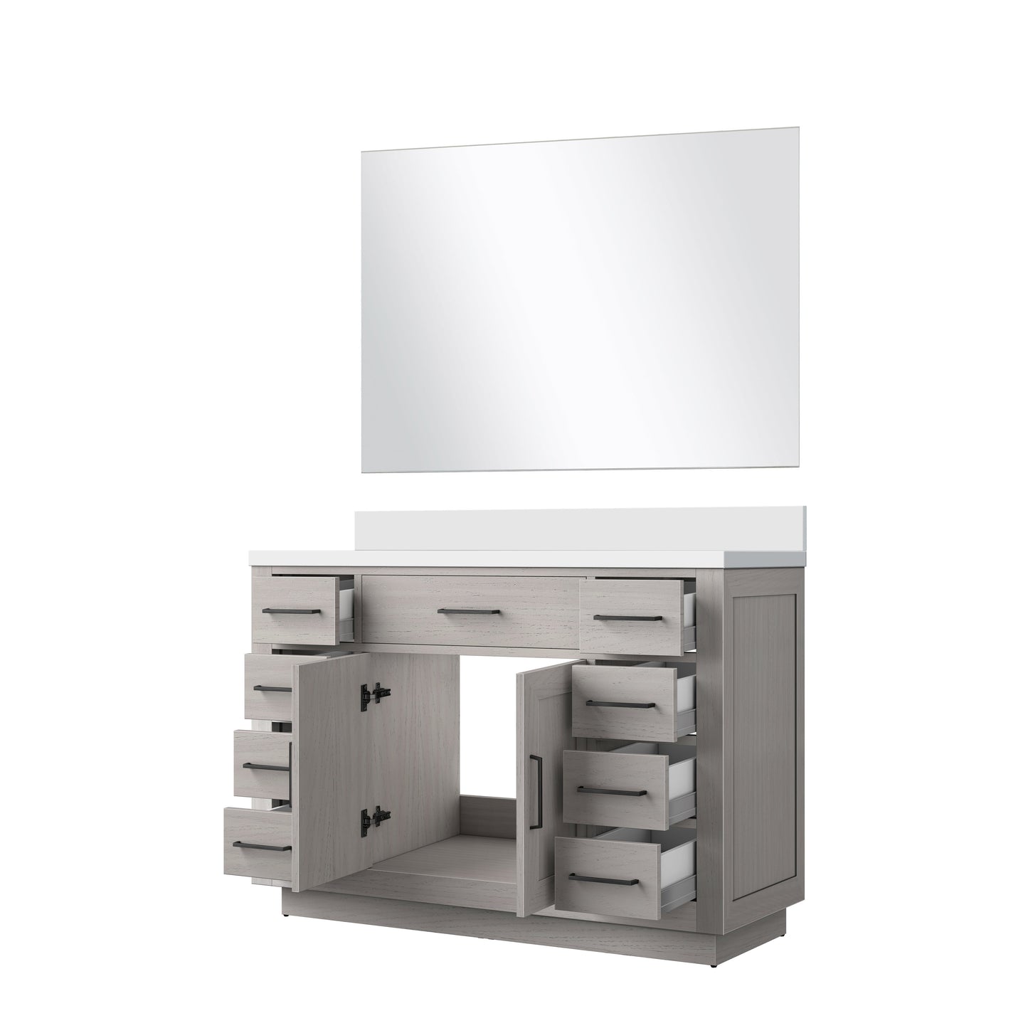 Abbey 48 in W x 22 in D White Oak Single Bath Vanity