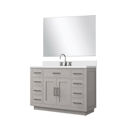 Abbey 48 in W x 22 in D White Oak Single Bath Vanity