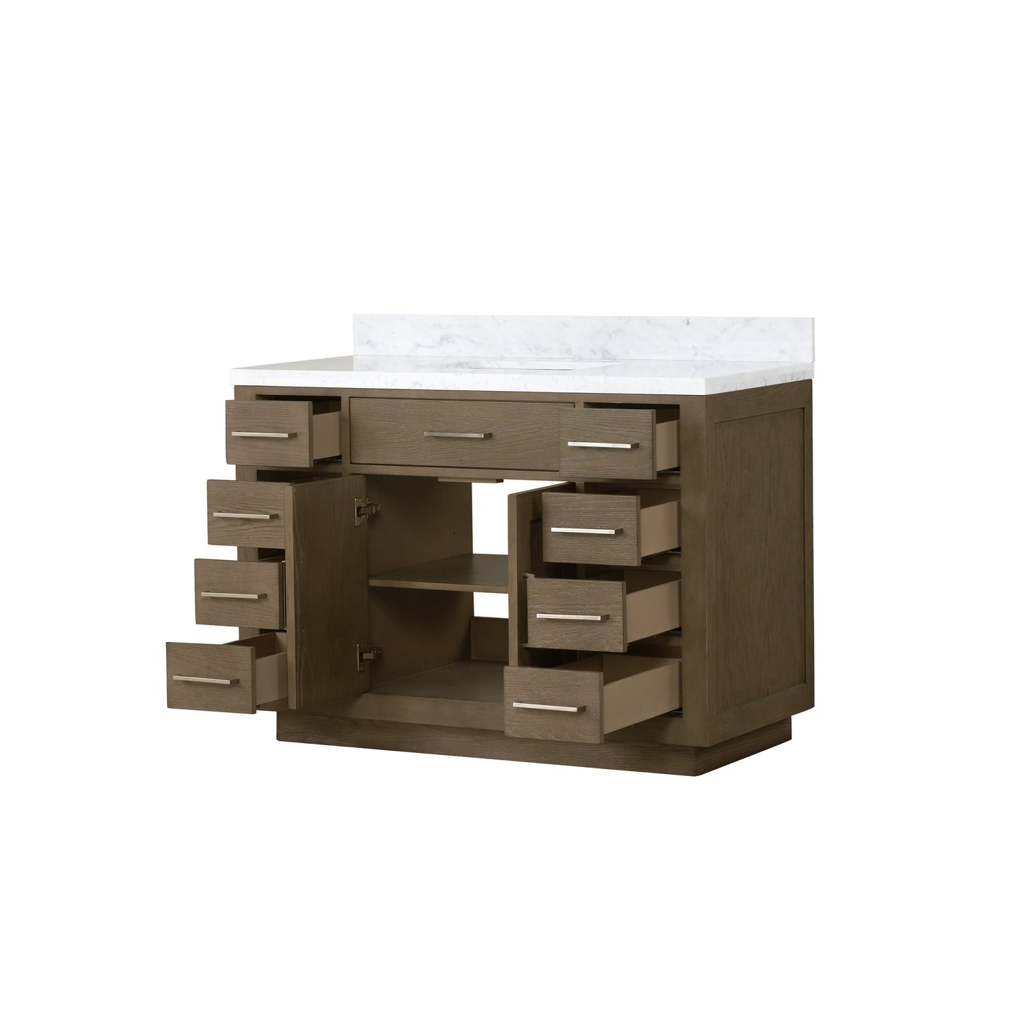 Abbey 48 in W x 22 in D Grey Oak Single Bath Vanity