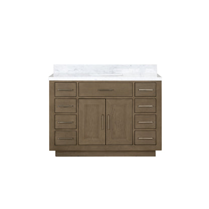 Abbey 48 in W x 22 in D Grey Oak Single Bath Vanity