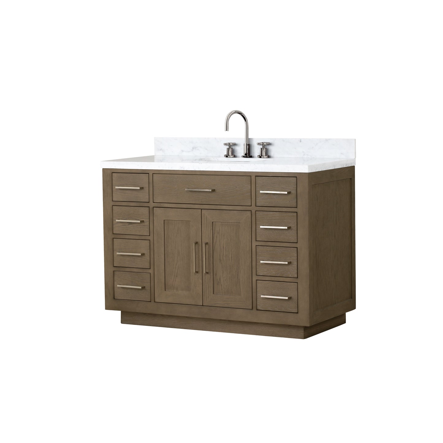 Abbey 48 in W x 22 in D Grey Oak Single Bath Vanity