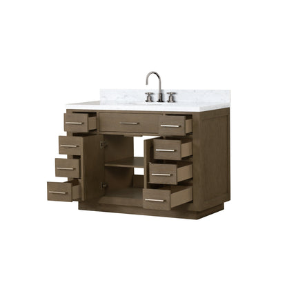 Abbey 48 in W x 22 in D Grey Oak Single Bath Vanity
