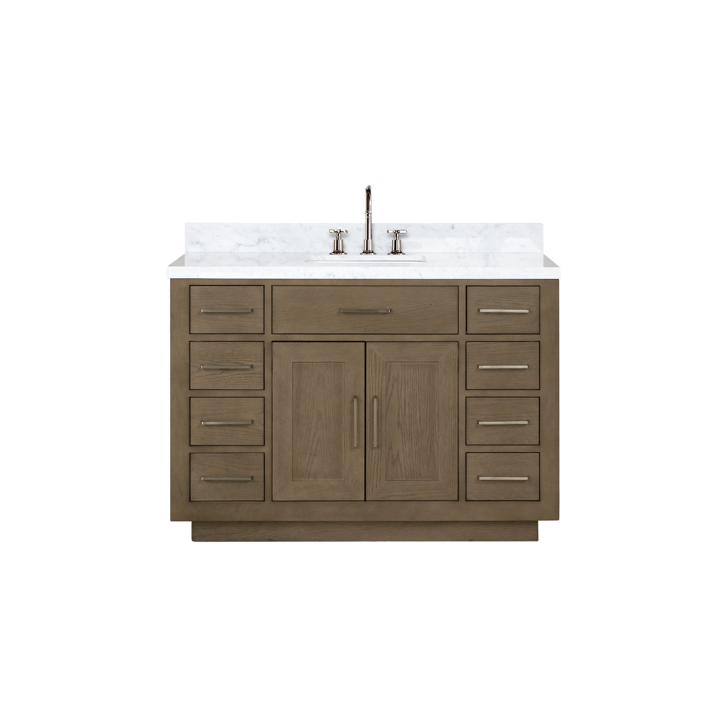 Abbey 48 in W x 22 in D Grey Oak Single Bath Vanity