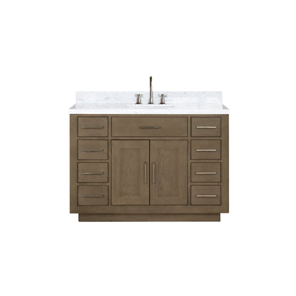 Abbey 48 in W x 22 in D Grey Oak Single Bath Vanity