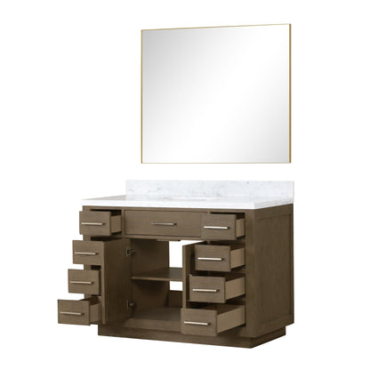 Abbey 48 in W x 22 in D Grey Oak Single Bath Vanity
