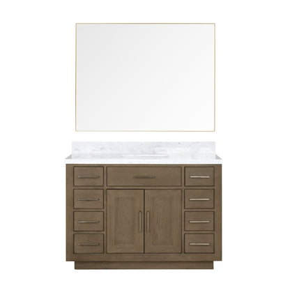 Abbey 48 in W x 22 in D Grey Oak Single Bath Vanity