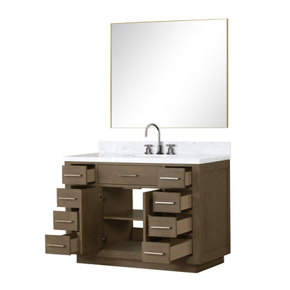 Abbey 48 in W x 22 in D Grey Oak Single Bath Vanity