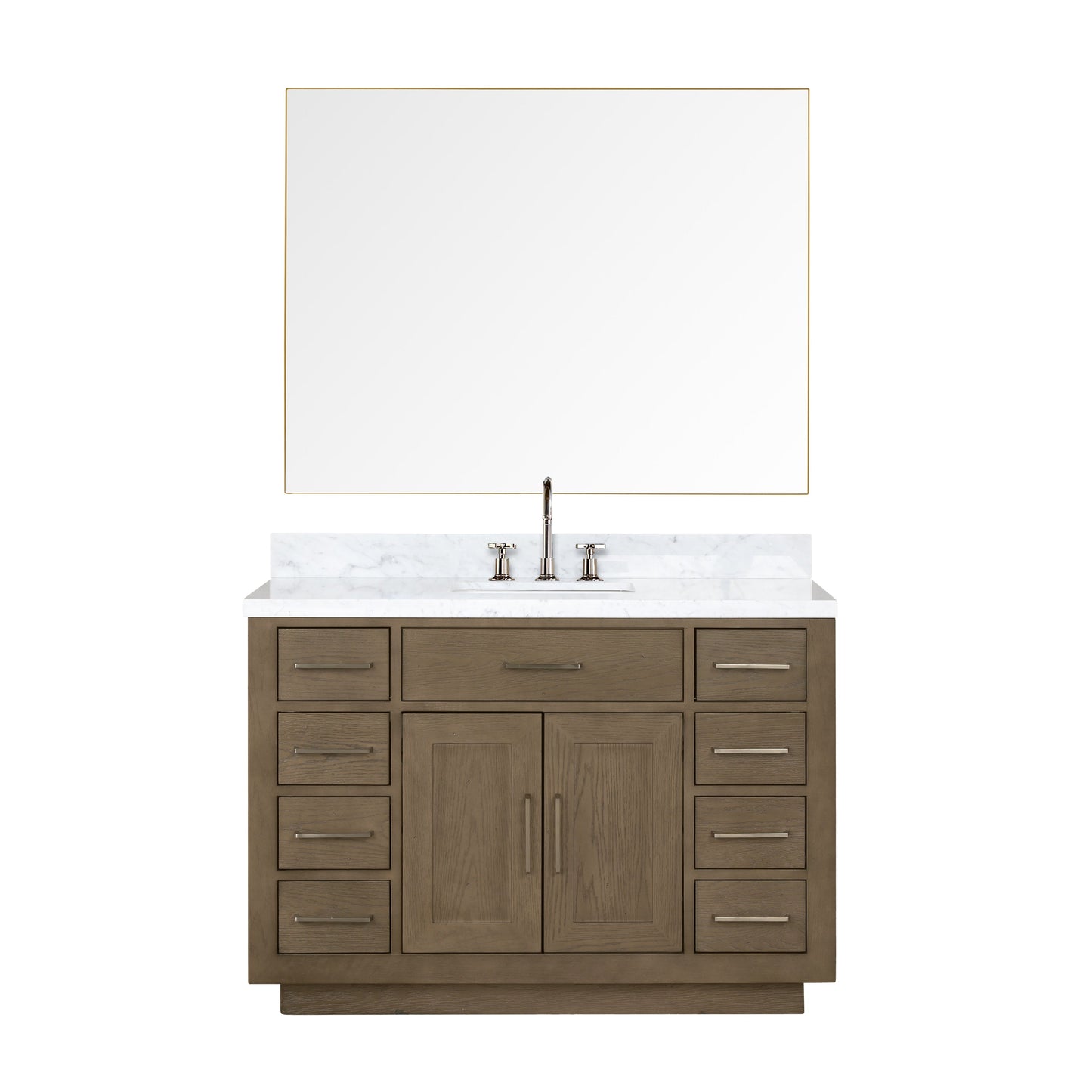 Abbey 48 in W x 22 in D Grey Oak Single Bath Vanity