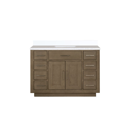 Abbey 48 in W x 22 in D Grey Oak Single Bath Vanity