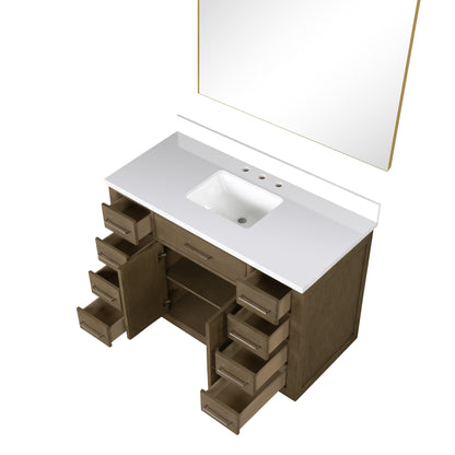 Abbey 48 in W x 22 in D Grey Oak Single Bath Vanity