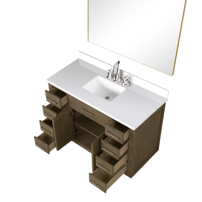 Abbey 48 in W x 22 in D Grey Oak Single Bath Vanity