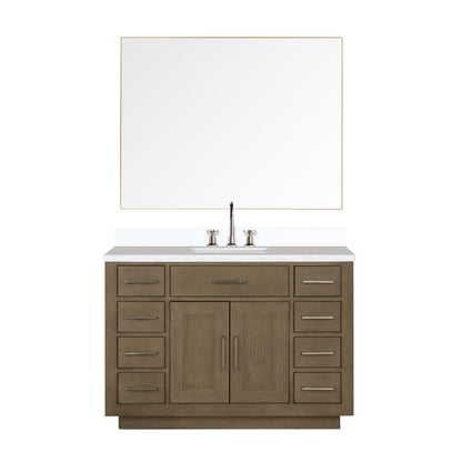 Abbey 48 in W x 22 in D Grey Oak Single Bath Vanity
