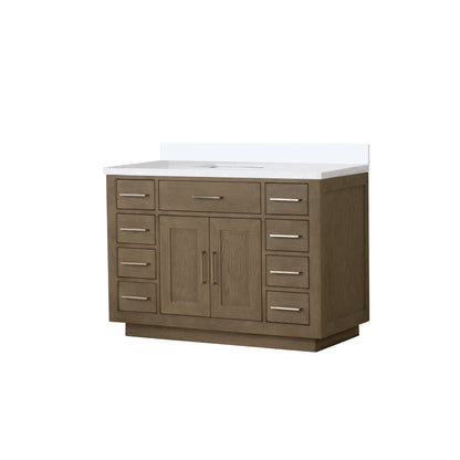Abbey 48 in W x 22 in D Grey Oak Single Bath Vanity