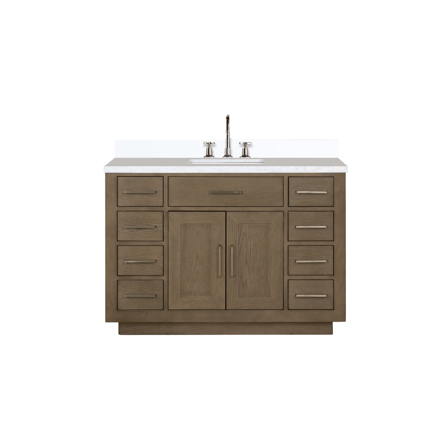 Abbey 48 in W x 22 in D Grey Oak Single Bath Vanity