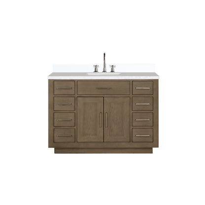 Abbey 48 in W x 22 in D Grey Oak Single Bath Vanity