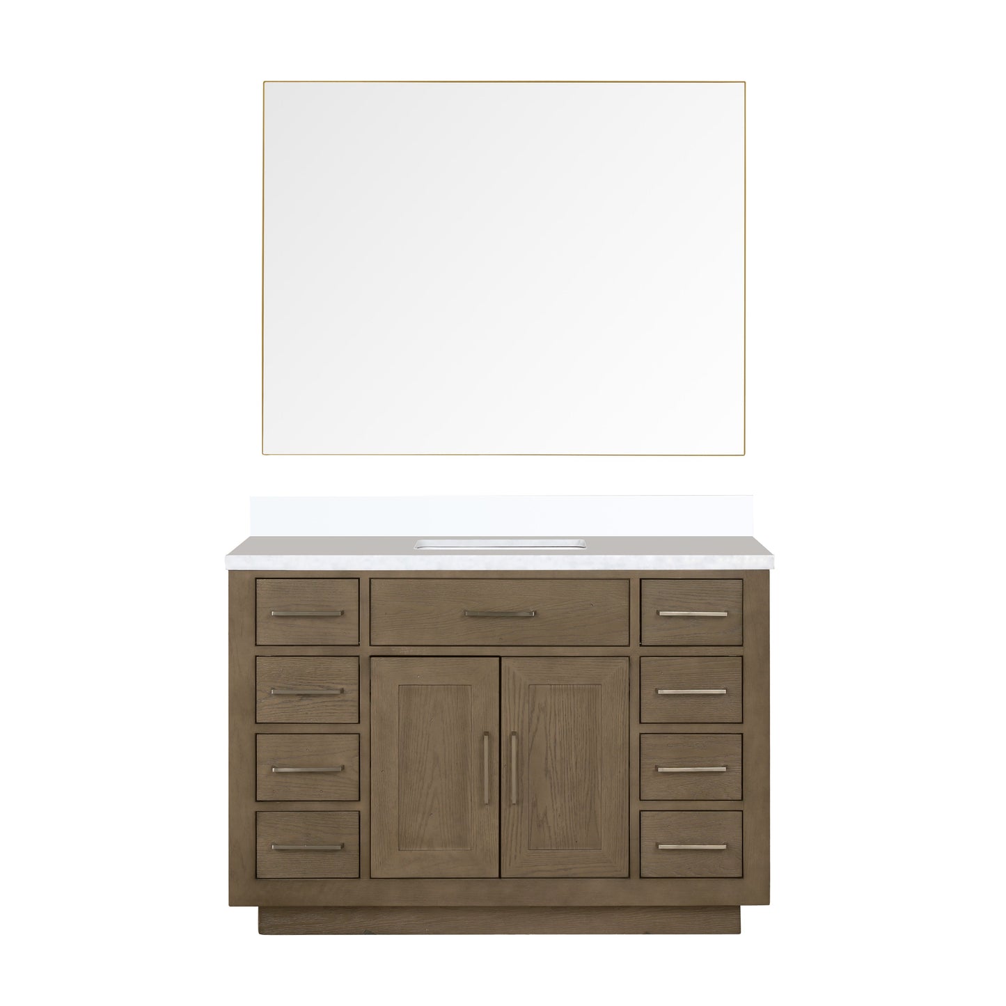 Abbey 48 in W x 22 in D Grey Oak Single Bath Vanity