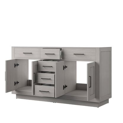 Abbey 60 in W x 22 in D White Oak Double Bath Vanity