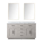 Abbey 60 in W x 22 in D White Oak Double Bath Vanity