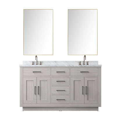 Abbey 60 in W x 22 in D White Oak Double Bath Vanity