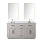 Abbey 60 in W x 22 in D White Oak Double Bath Vanity
