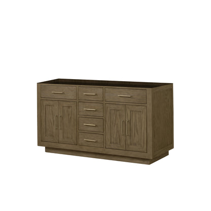 Abbey 60 in W x 22 in D Grey Oak Double Bath Vanity
