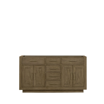 Abbey 60 in W x 22 in D Grey Oak Double Bath Vanity