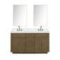 Abbey 60 in W x 22 in D Grey Oak Double Bath Vanity