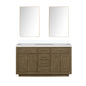 Abbey 60 in W x 22 in D Grey Oak Double Bath Vanity