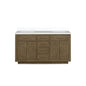 Abbey 60 in W x 22 in D Grey Oak Double Bath Vanity
