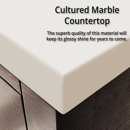 Abbey 60 in W x 22 in D Grey Oak Double Bath Vanity