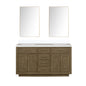 Abbey 60 in W x 22 in D Grey Oak Double Bath Vanity