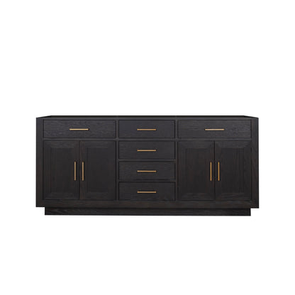 Abbey 72 in W x 22 in D Black Oak Double Bath Vanity