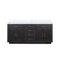 Abbey 72 in W x 22 in D Black Oak Double Bath Vanity