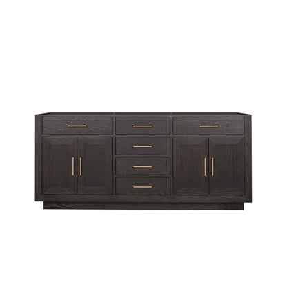 Abbey 72 in W x 22 in D Brown Oak Double Bath Vanity